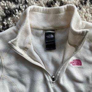 North Face White Fleece Quarter Zip Size XS